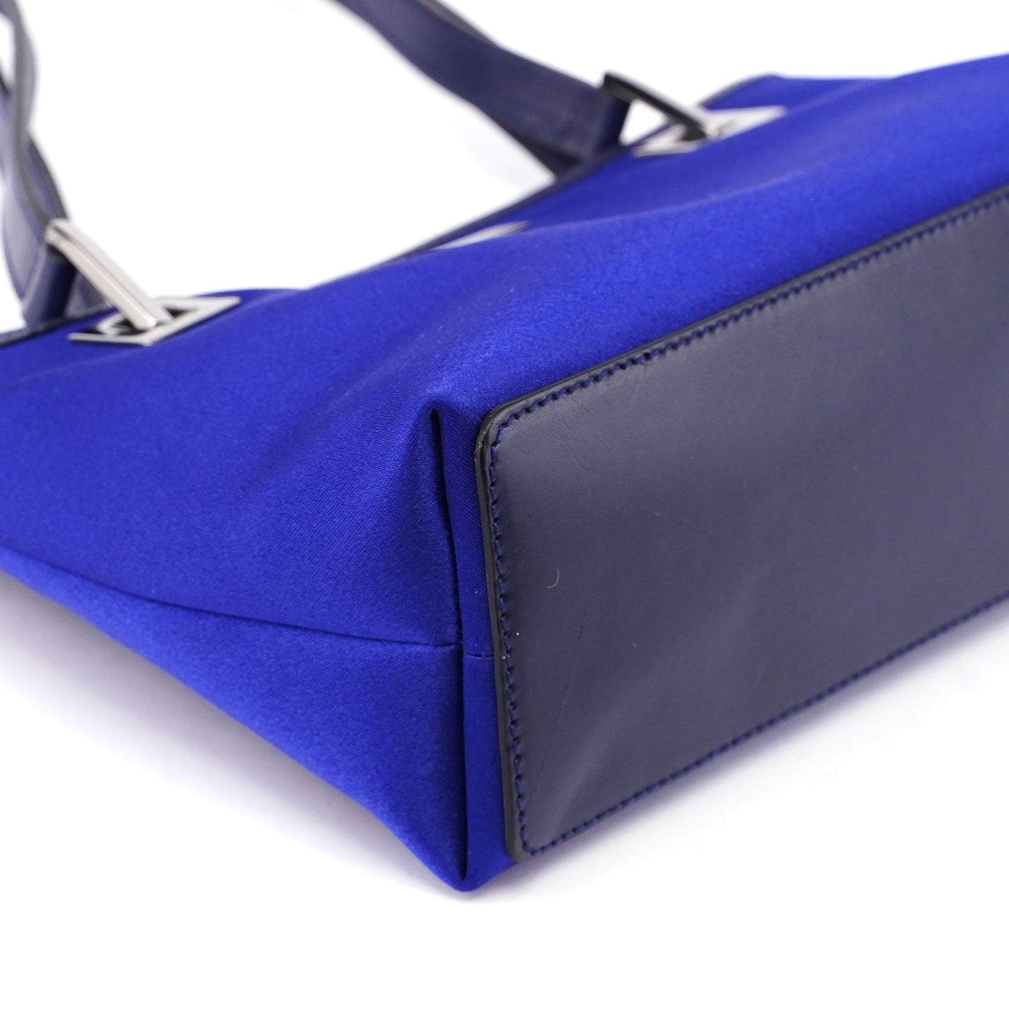Royal Blue Satin Tote