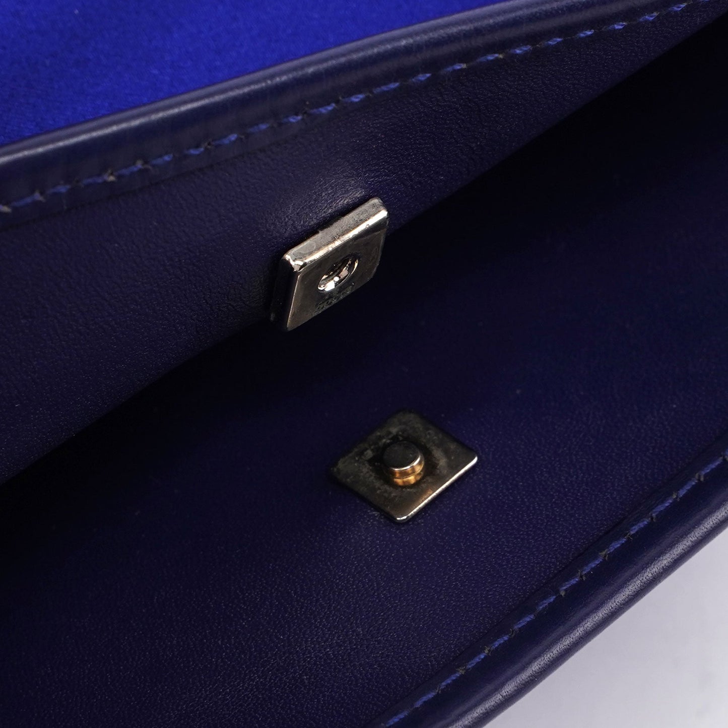 Royal Blue Satin Tote