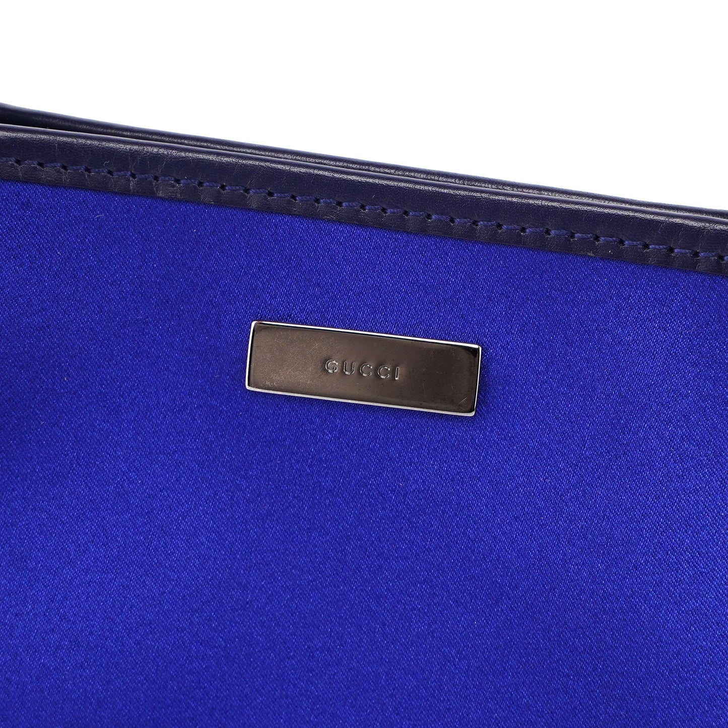 Royal Blue Satin Tote