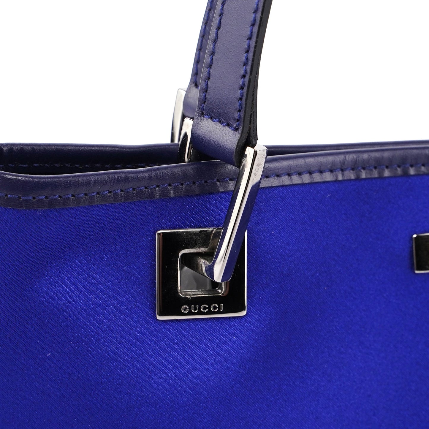 Royal Blue Satin Tote
