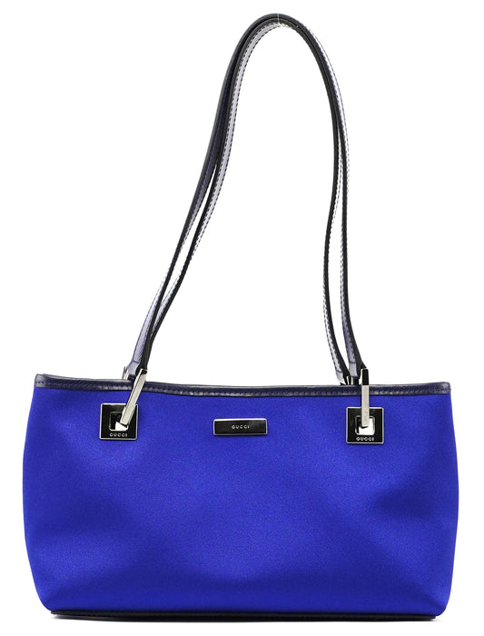 Royal Blue Satin Tote