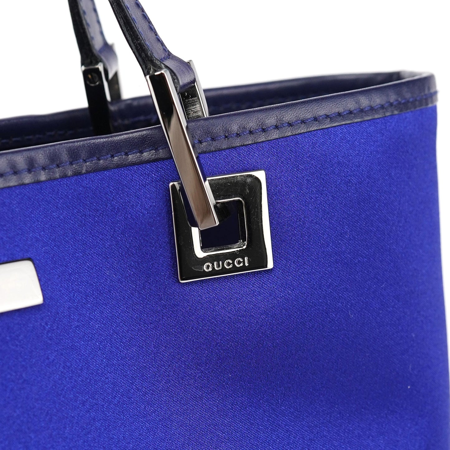 Royal Blue Satin Tote Bag