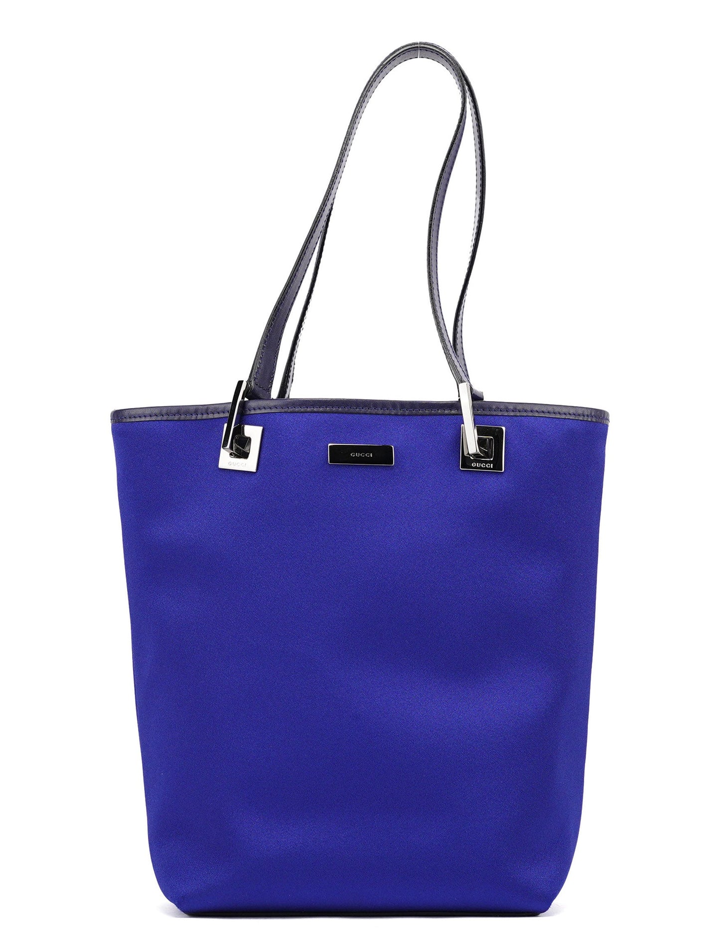 Royal Blue Satin Tote Bag