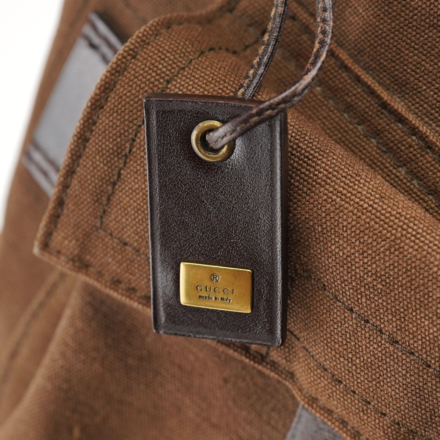 Spring 2003 Brown Canvas Shoulder Bag