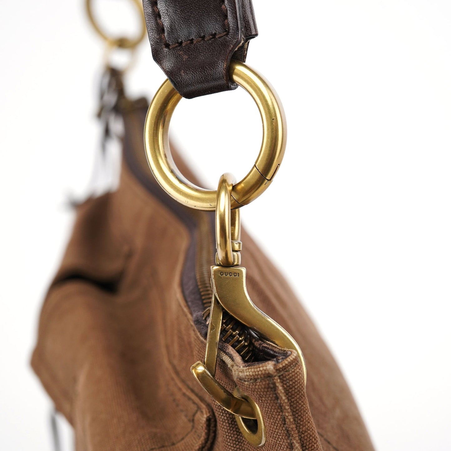 Spring 2003 Brown Canvas Shoulder Bag