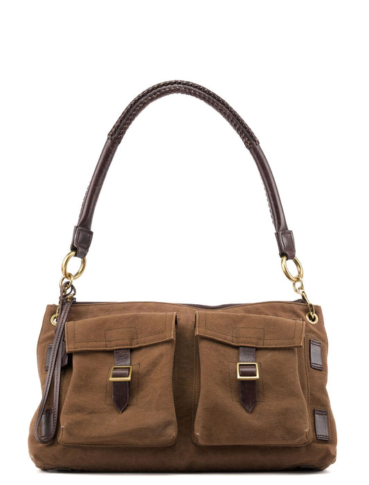 Spring 2003 Brown Canvas Shoulder Bag