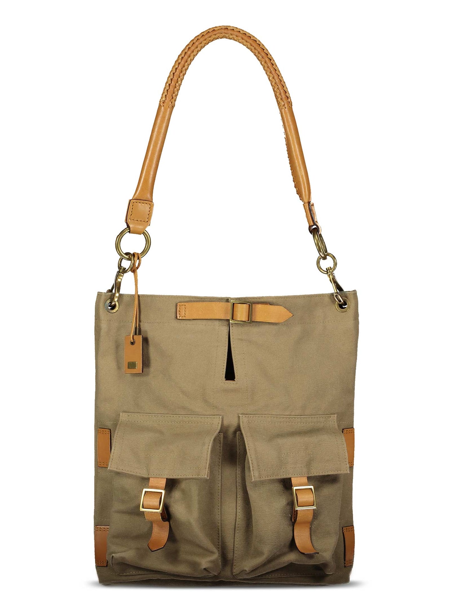 Spring 2003 Canvas Leather Shoulder Bag