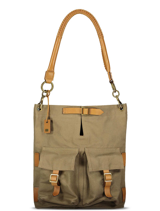 Spring 2003 Canvas Leather Shoulder Bag