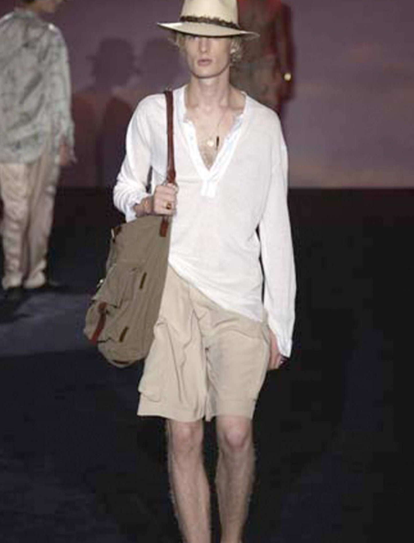 Spring 2003 Canvas Leather Shoulder Bag