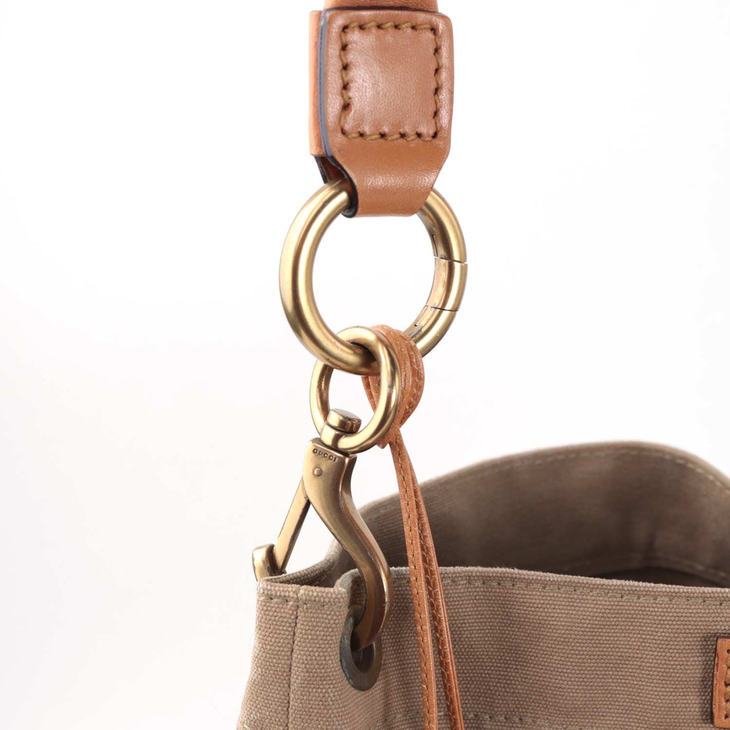 Spring 2003 Canvas Leather Shoulder Bag