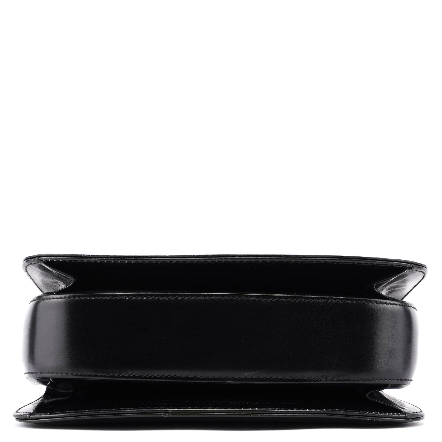 Vintage Black Calfskin G Shoulder Bag