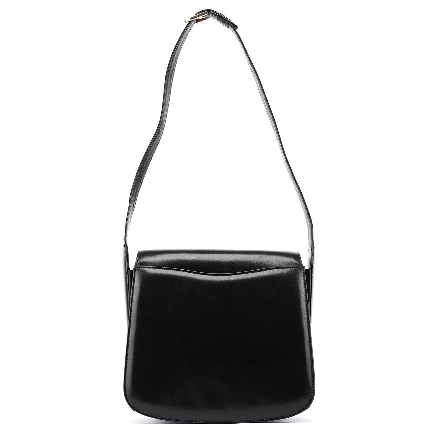 Vintage Black Calfskin G Shoulder Bag