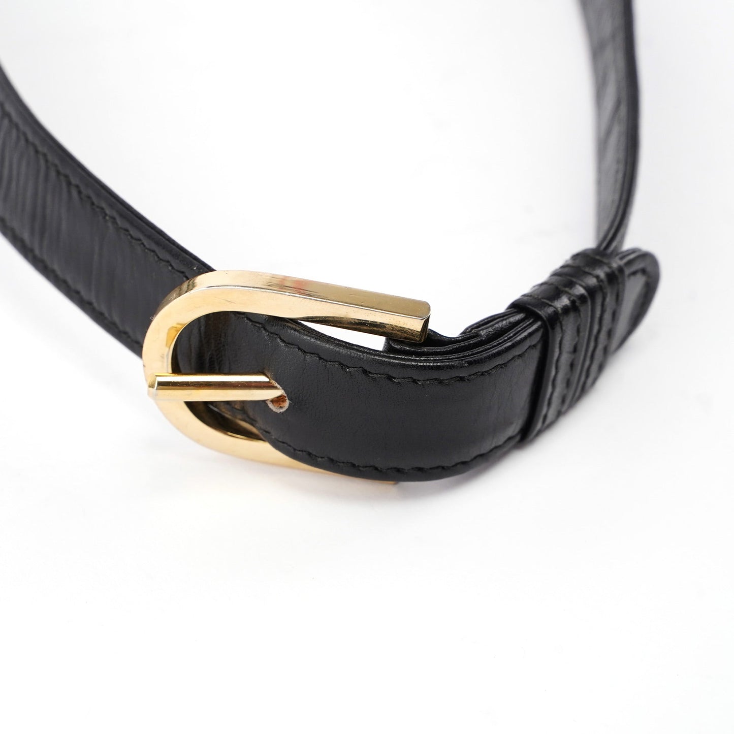 Vintage Black Calfskin G Shoulder Bag