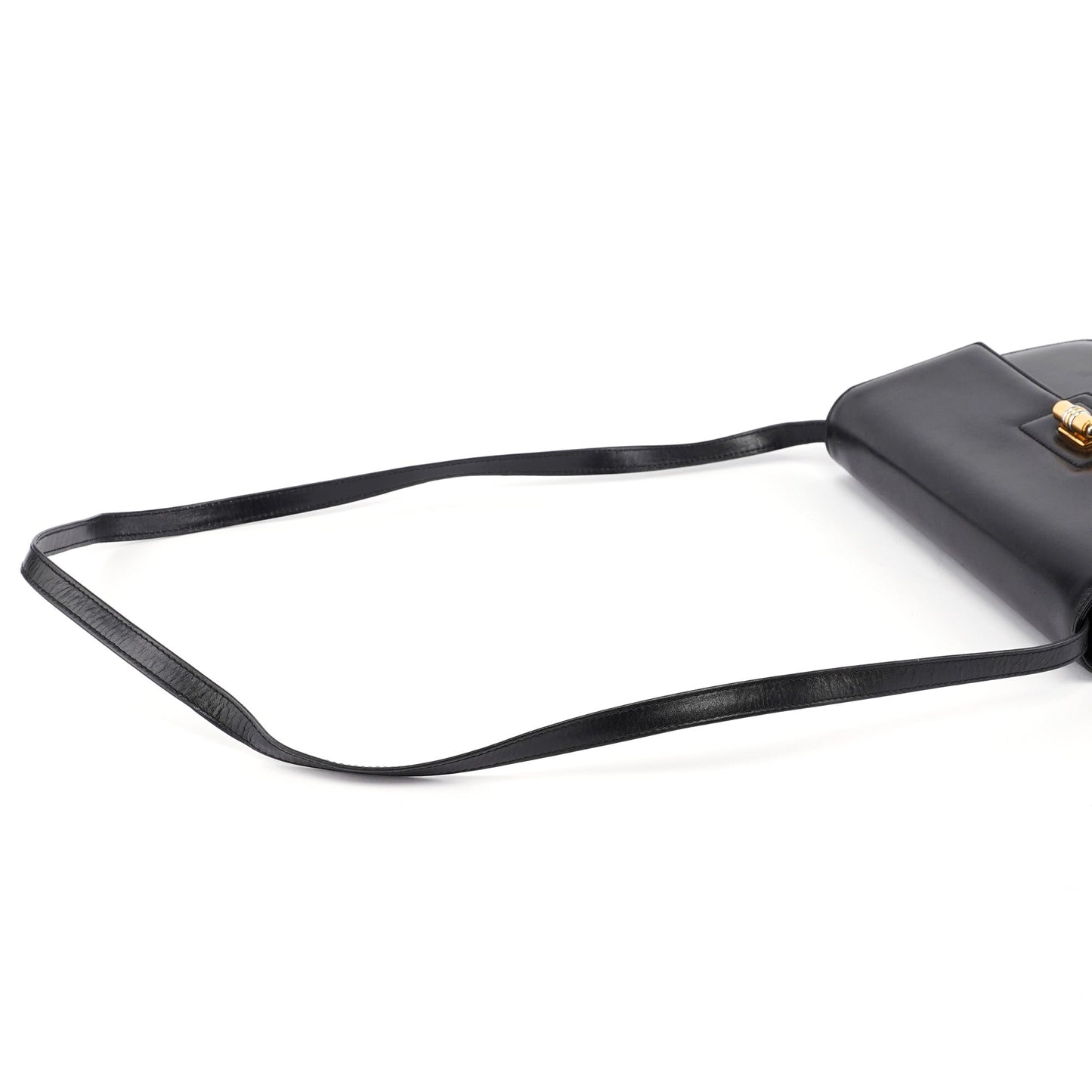 Vintage Black Calfskin Shoulder Bag