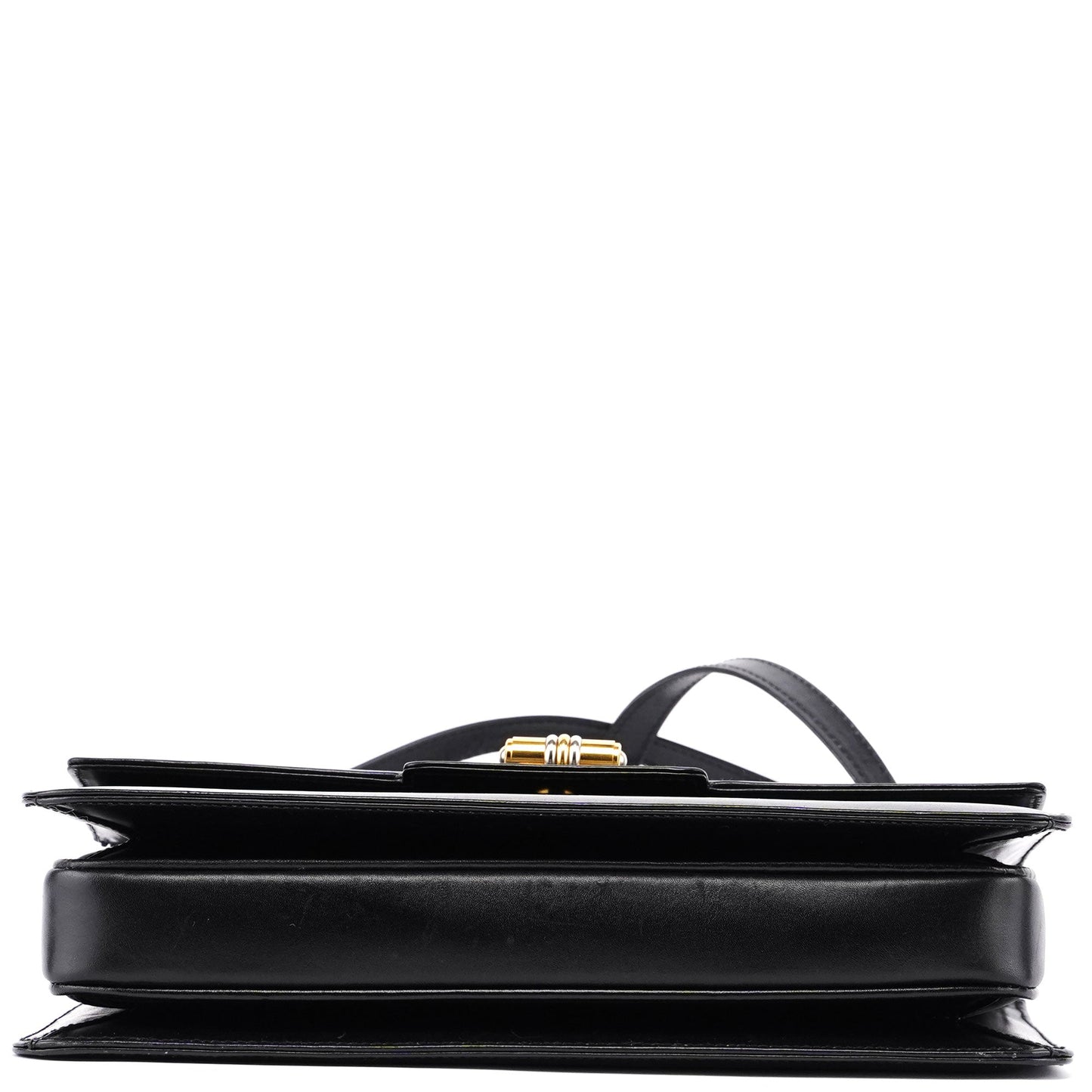 Vintage Black Calfskin Shoulder Bag