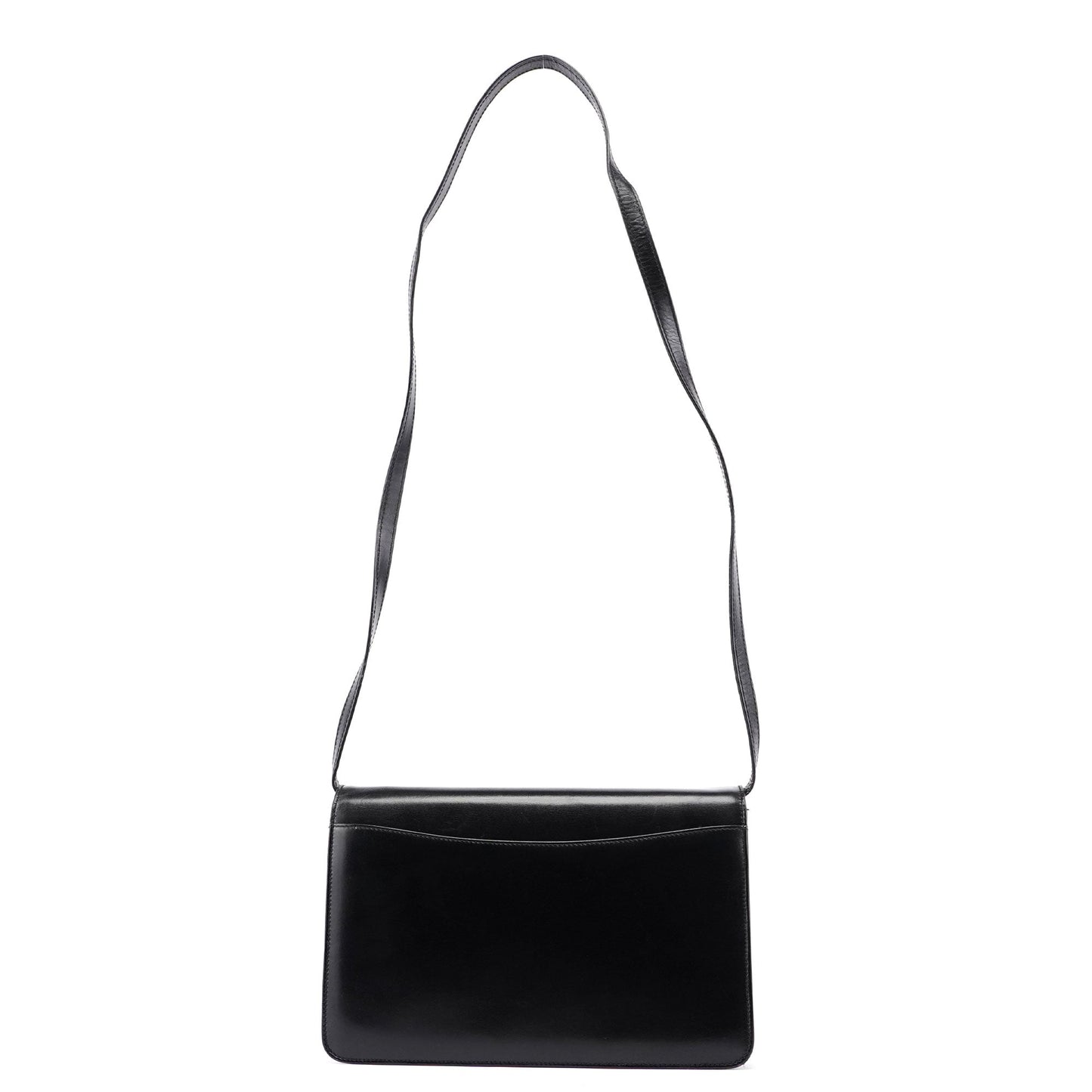 Vintage Black Calfskin Shoulder Bag