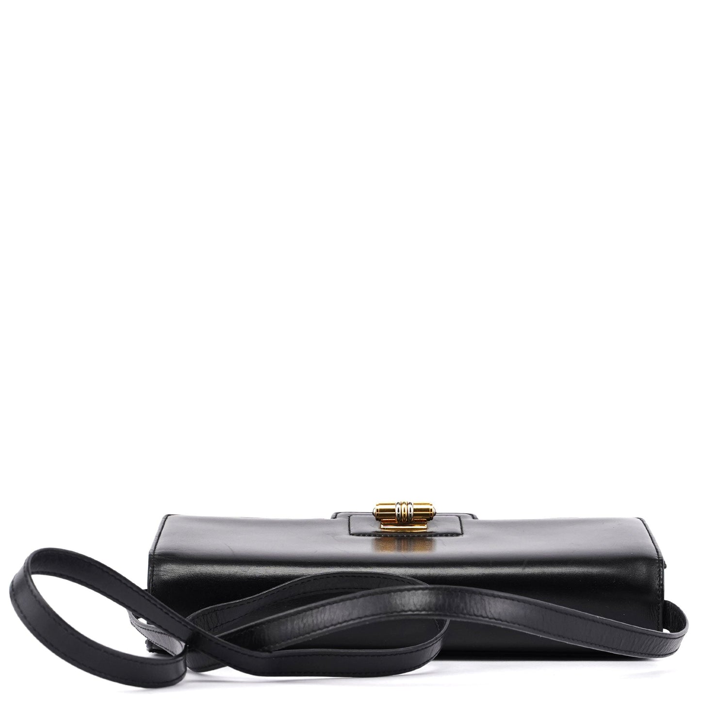 Vintage Black Calfskin Shoulder Bag
