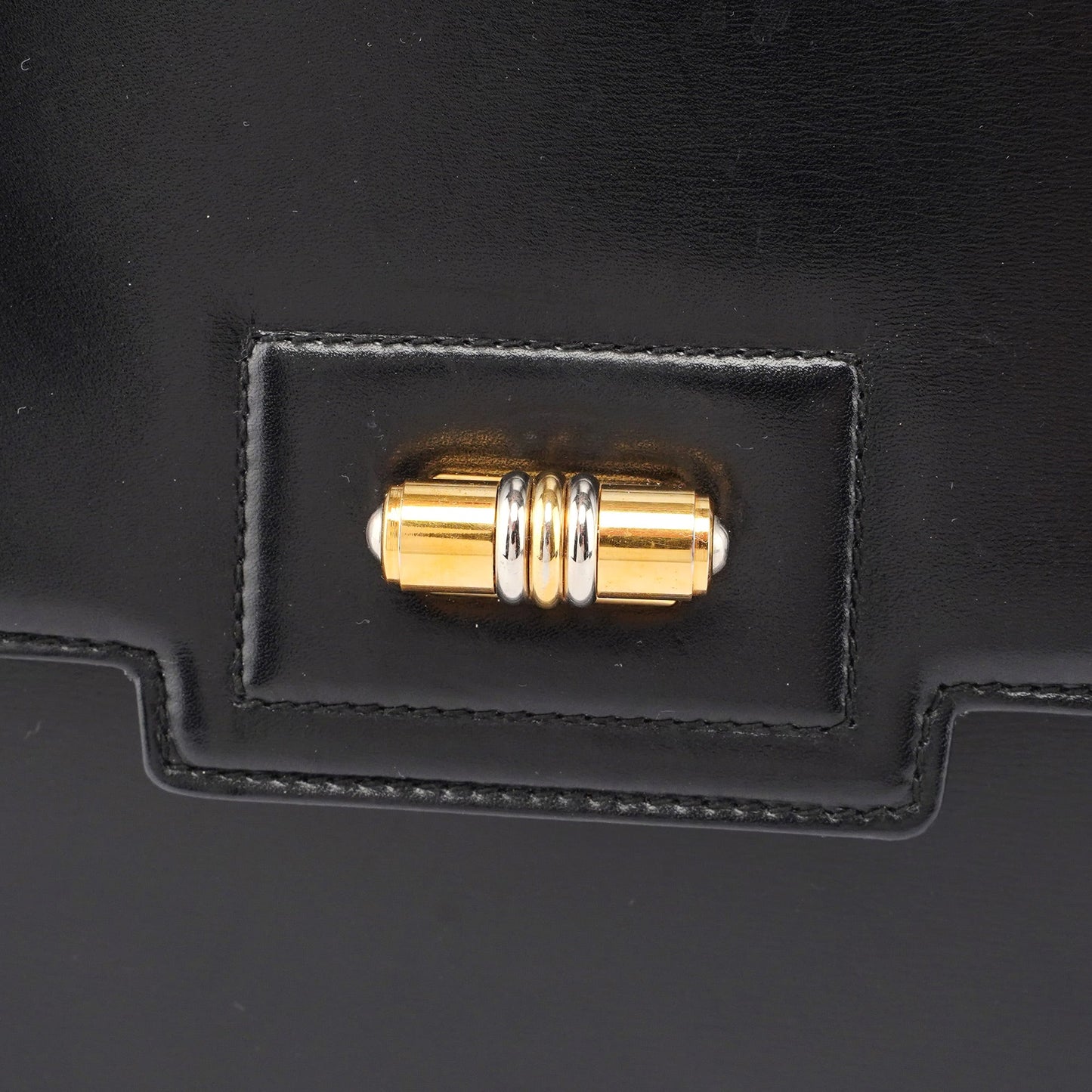 Vintage Black Calfskin Shoulder Bag