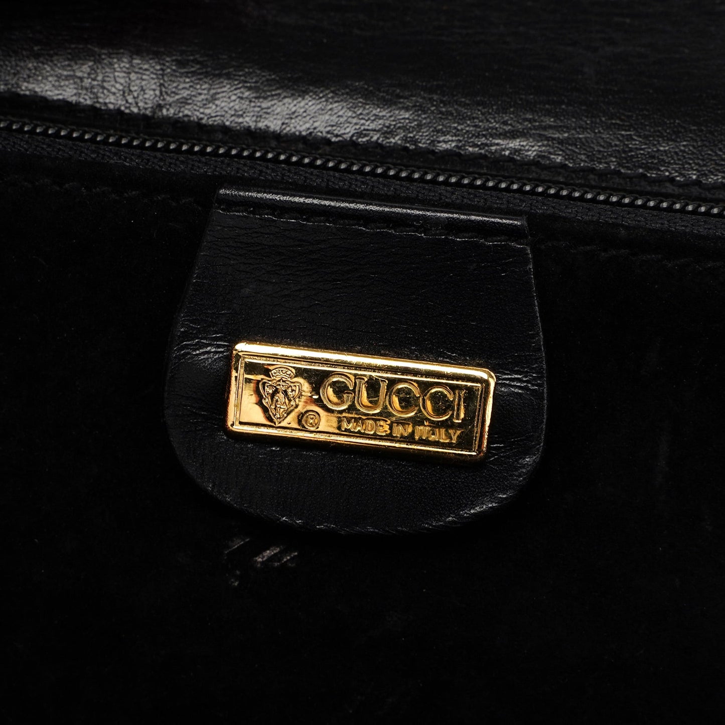 Vintage Black Calfskin Shoulder Bag