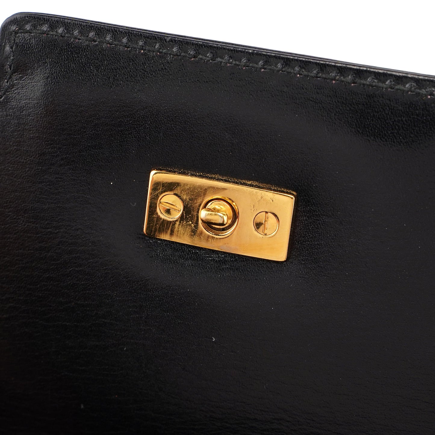 Vintage Black Calfskin Shoulder Bag