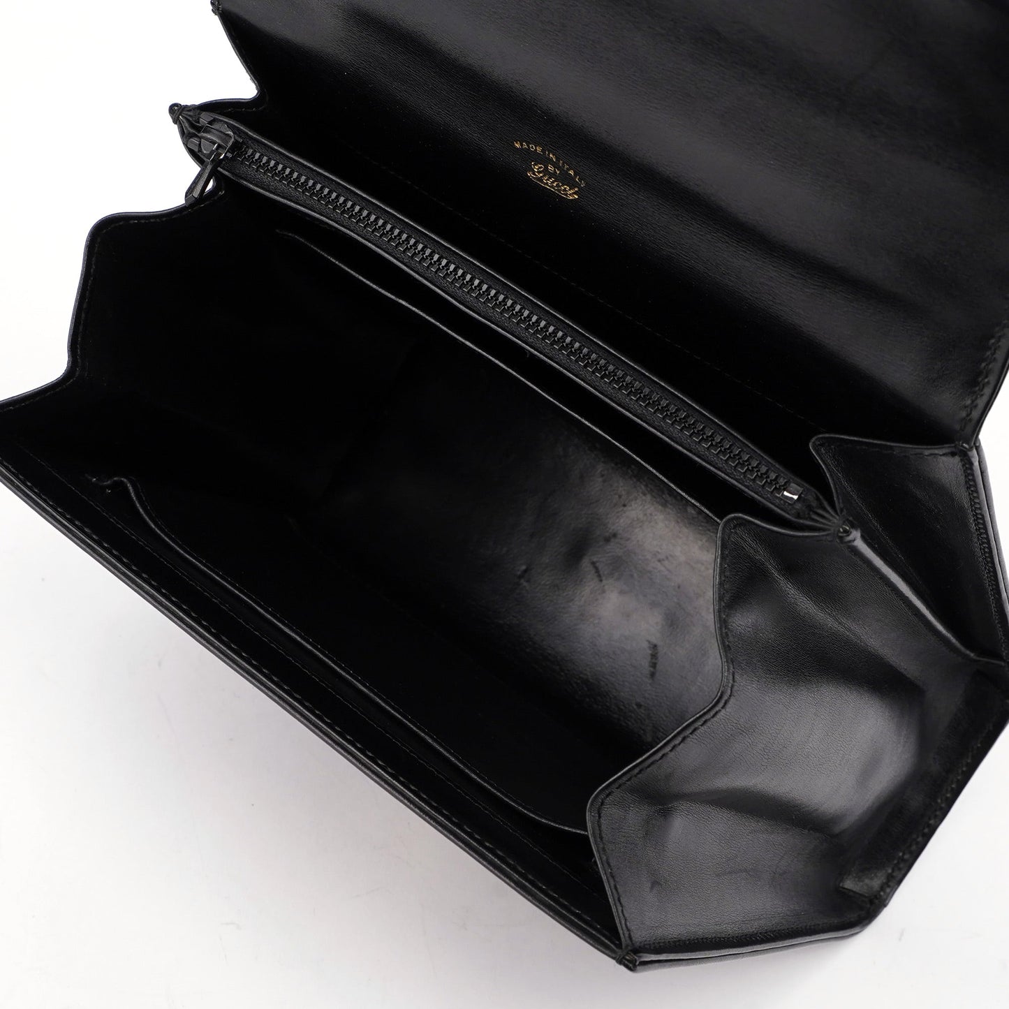 Vintage Black Calfskin Top Handle Bag