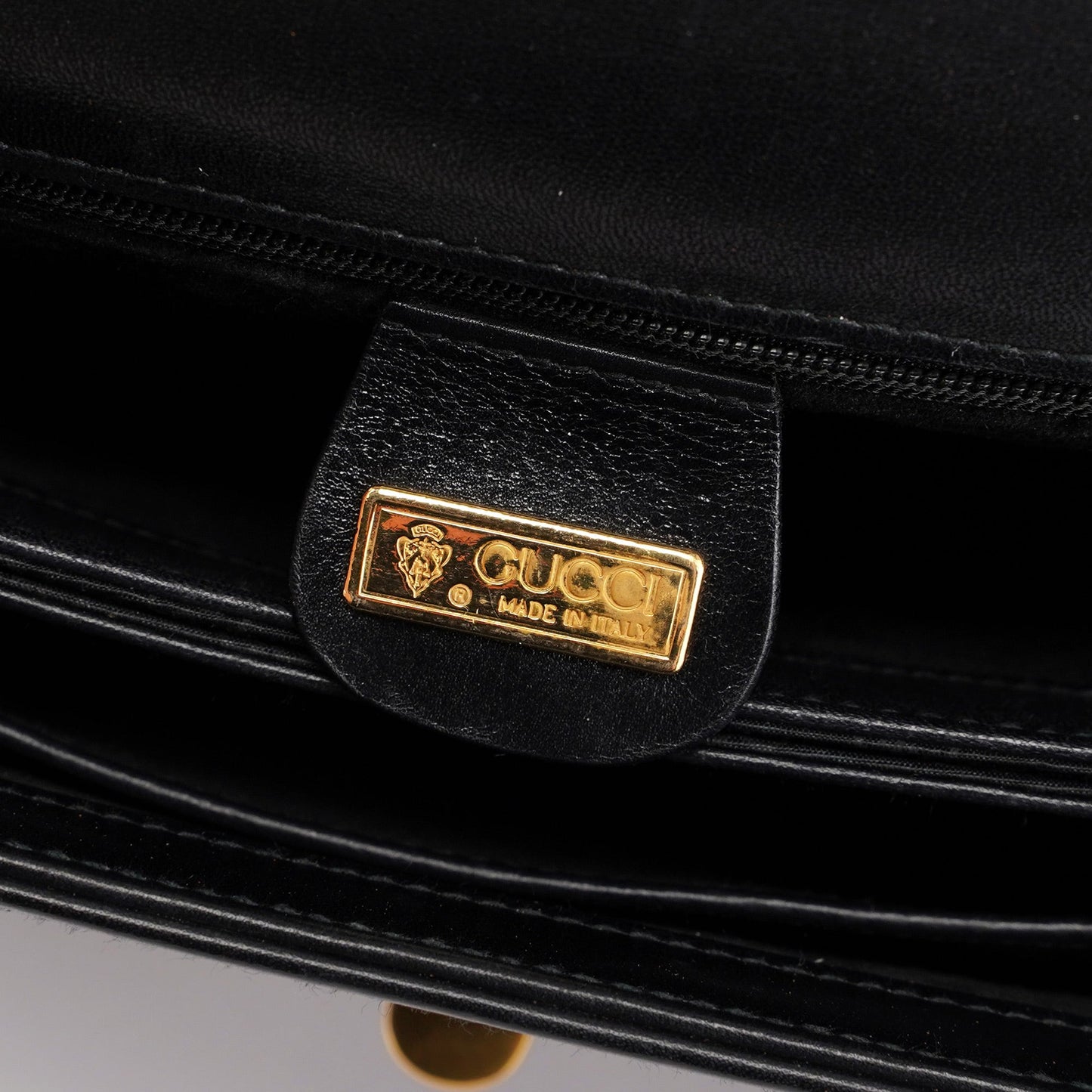 Vintage Black Calfskin Top Handle Bag