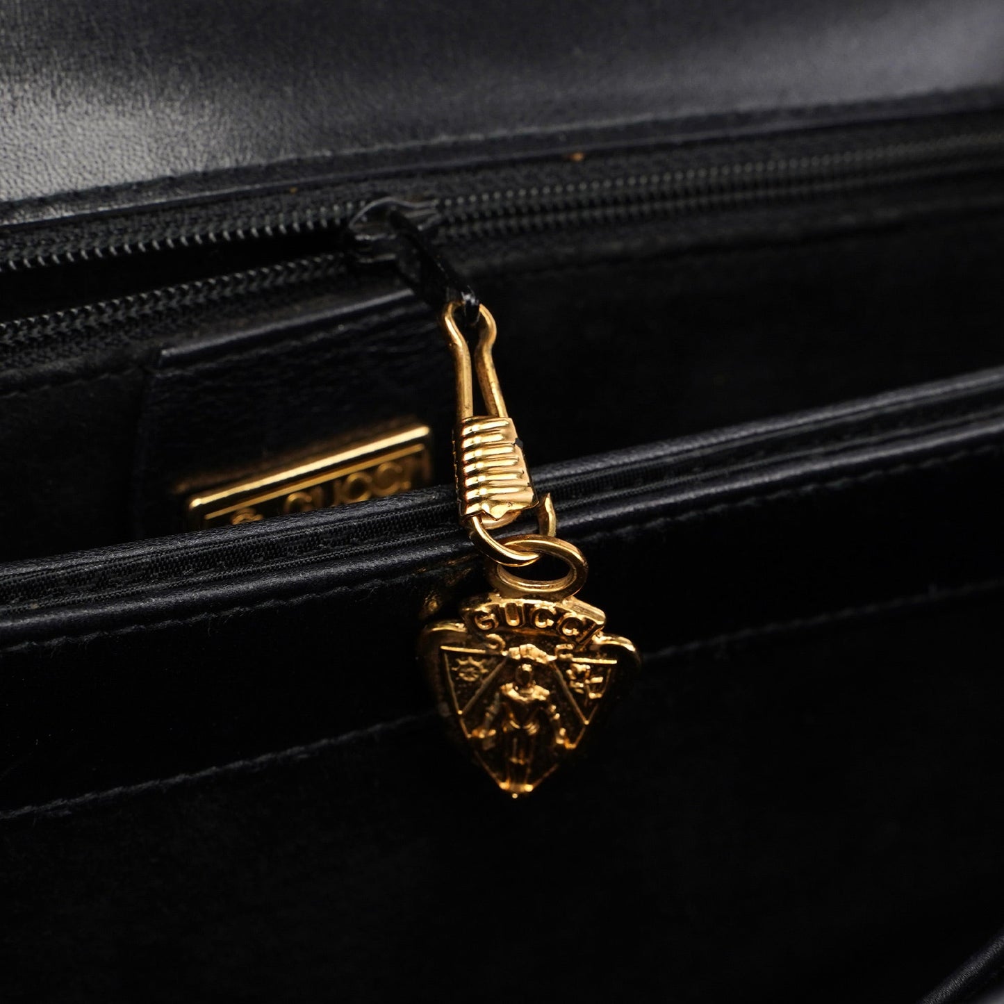 Vintage Black Calfskin Top Handle Bag