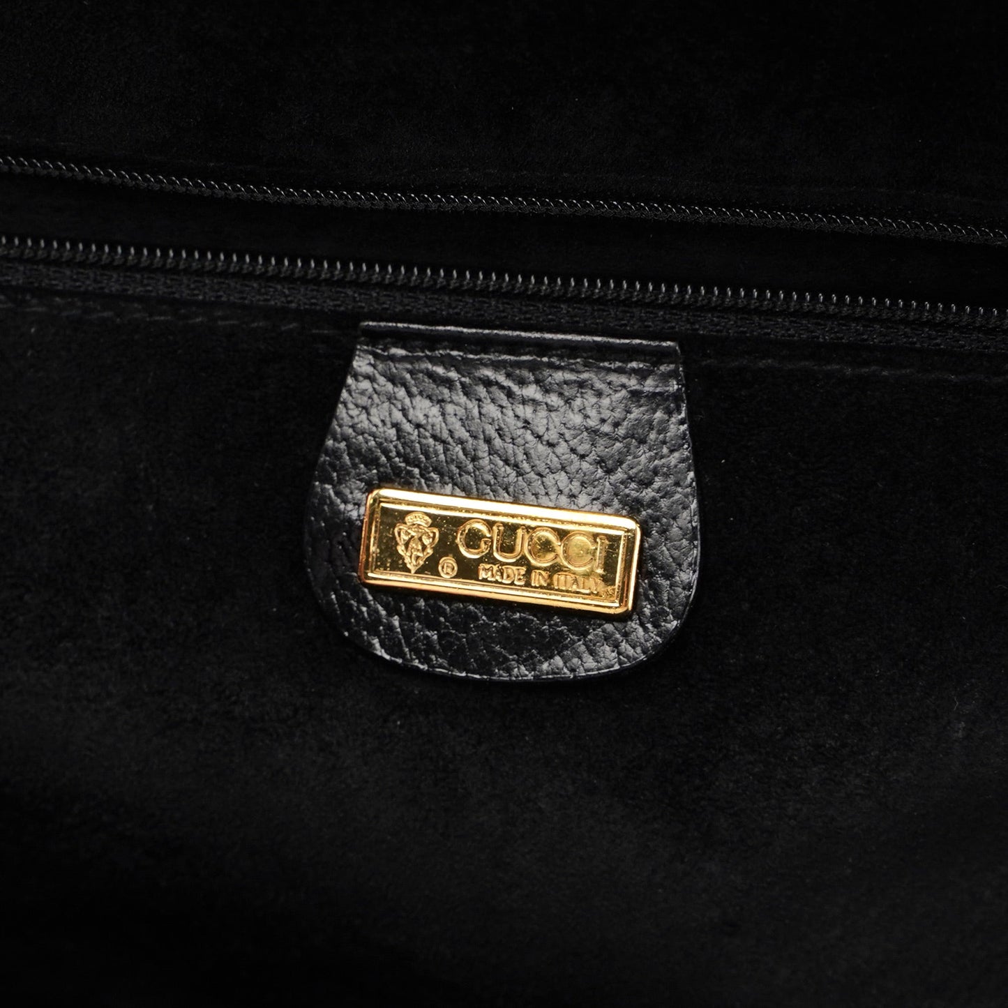 Vintage Black Leather Boston Bag