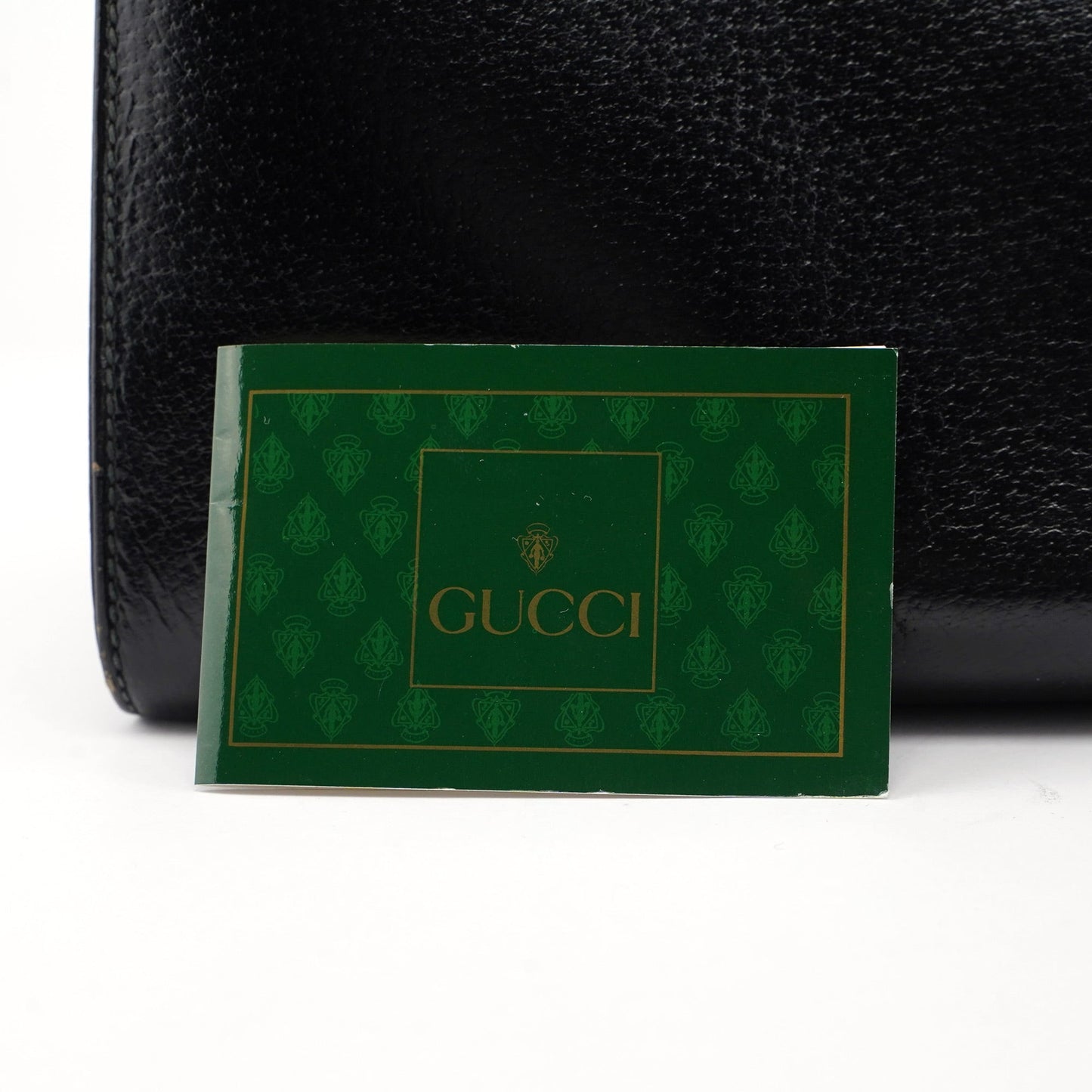 Vintage Black Leather Boston Bag