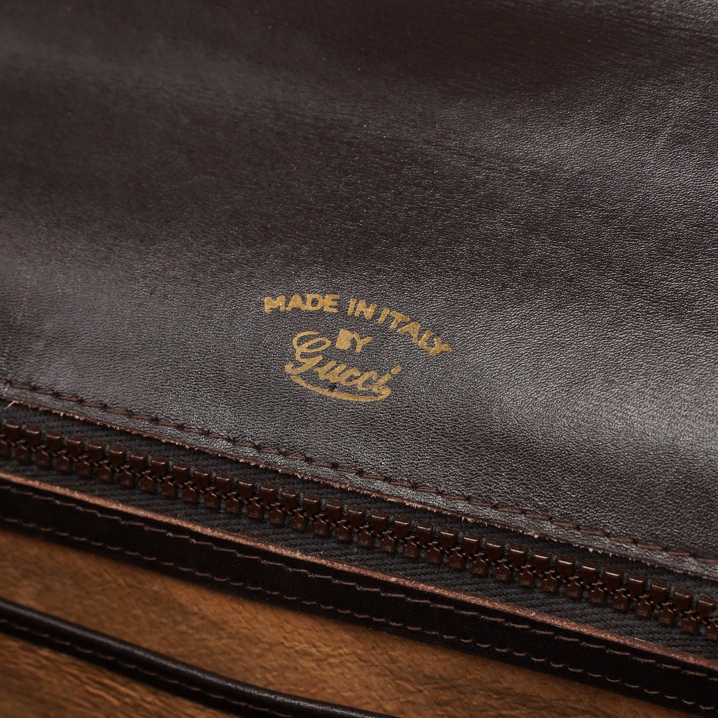 Vintage Brown Calfskin Top Handle Bag