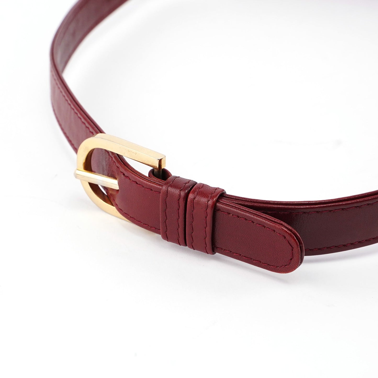 Vintage Burgundy Calfskin G Shoulder Bag