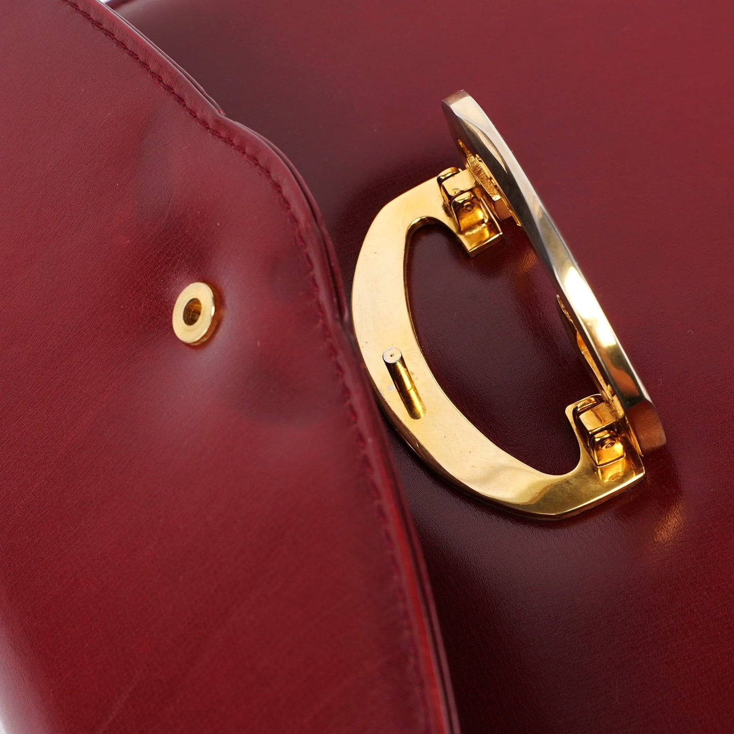 Vintage Burgundy Calfskin G Shoulder Bag