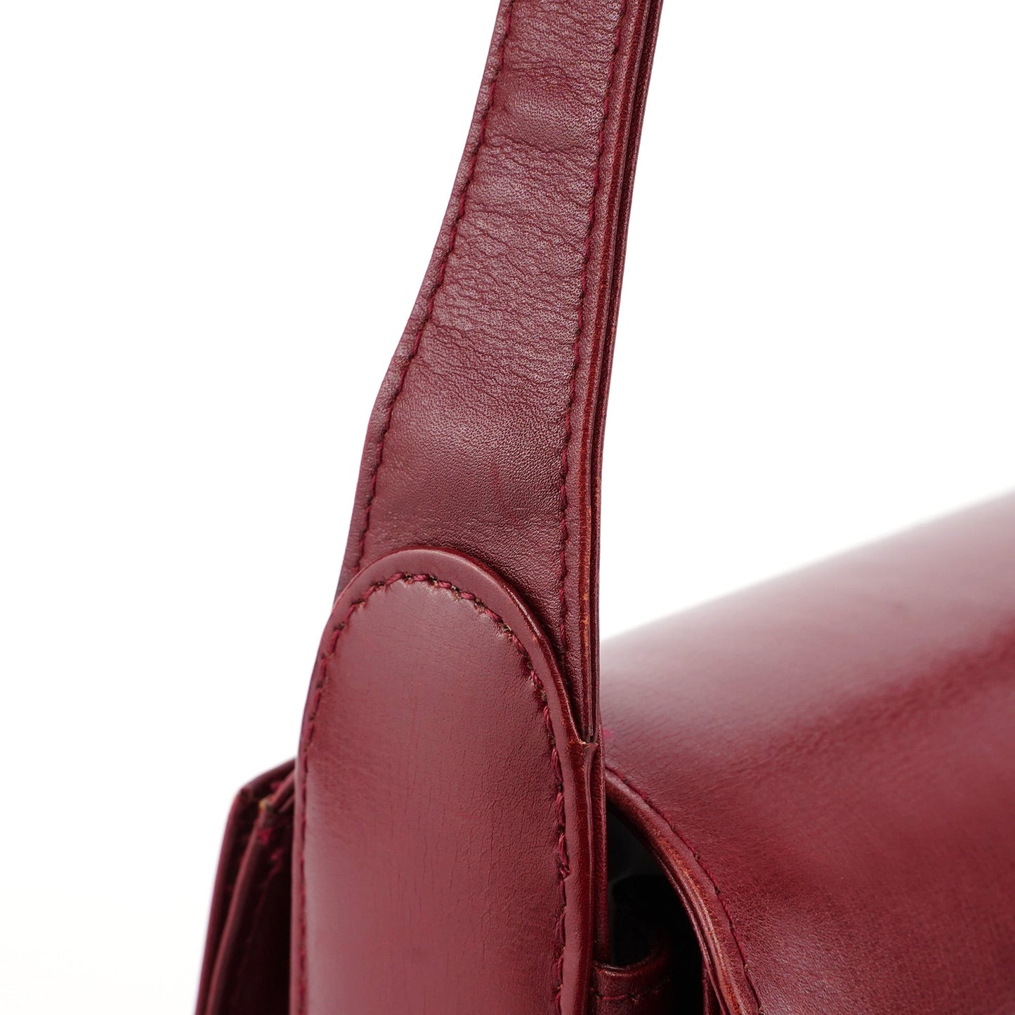 Vintage Burgundy Calfskin G Shoulder Bag
