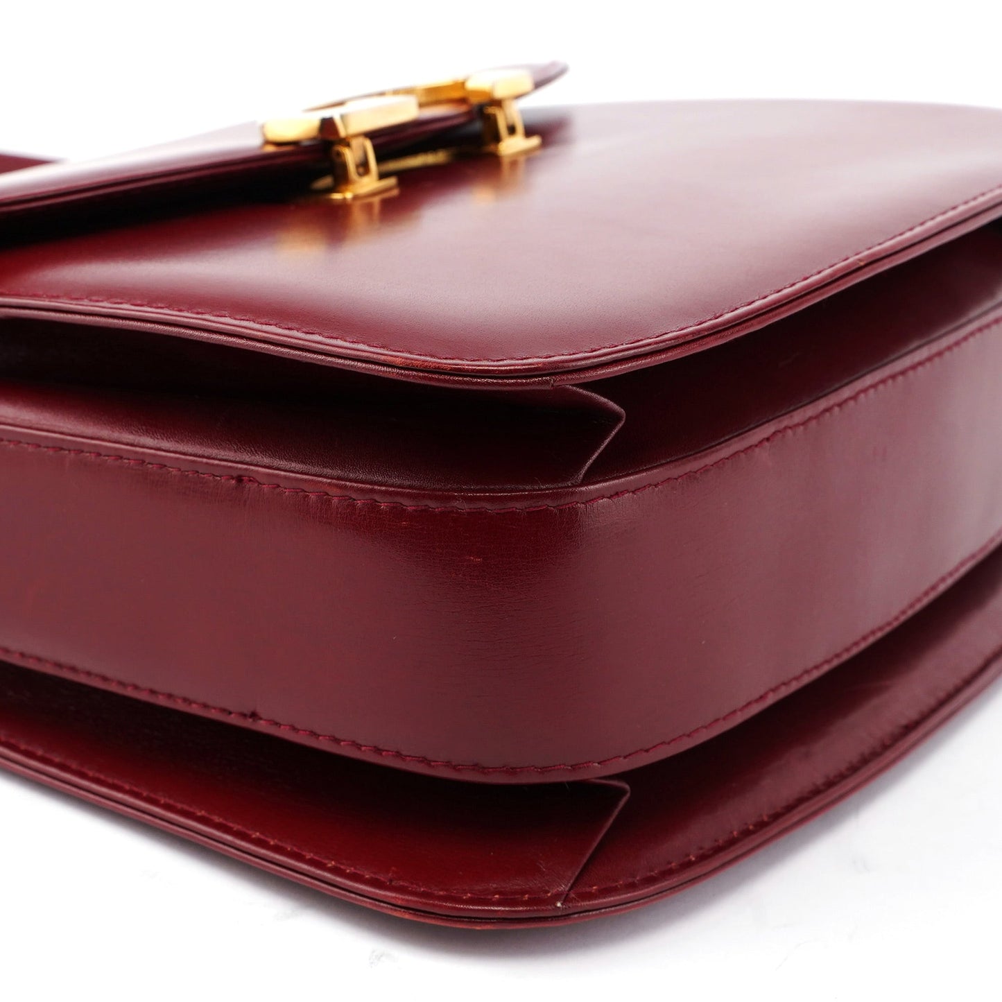 Vintage Burgundy Calfskin G Shoulder Bag