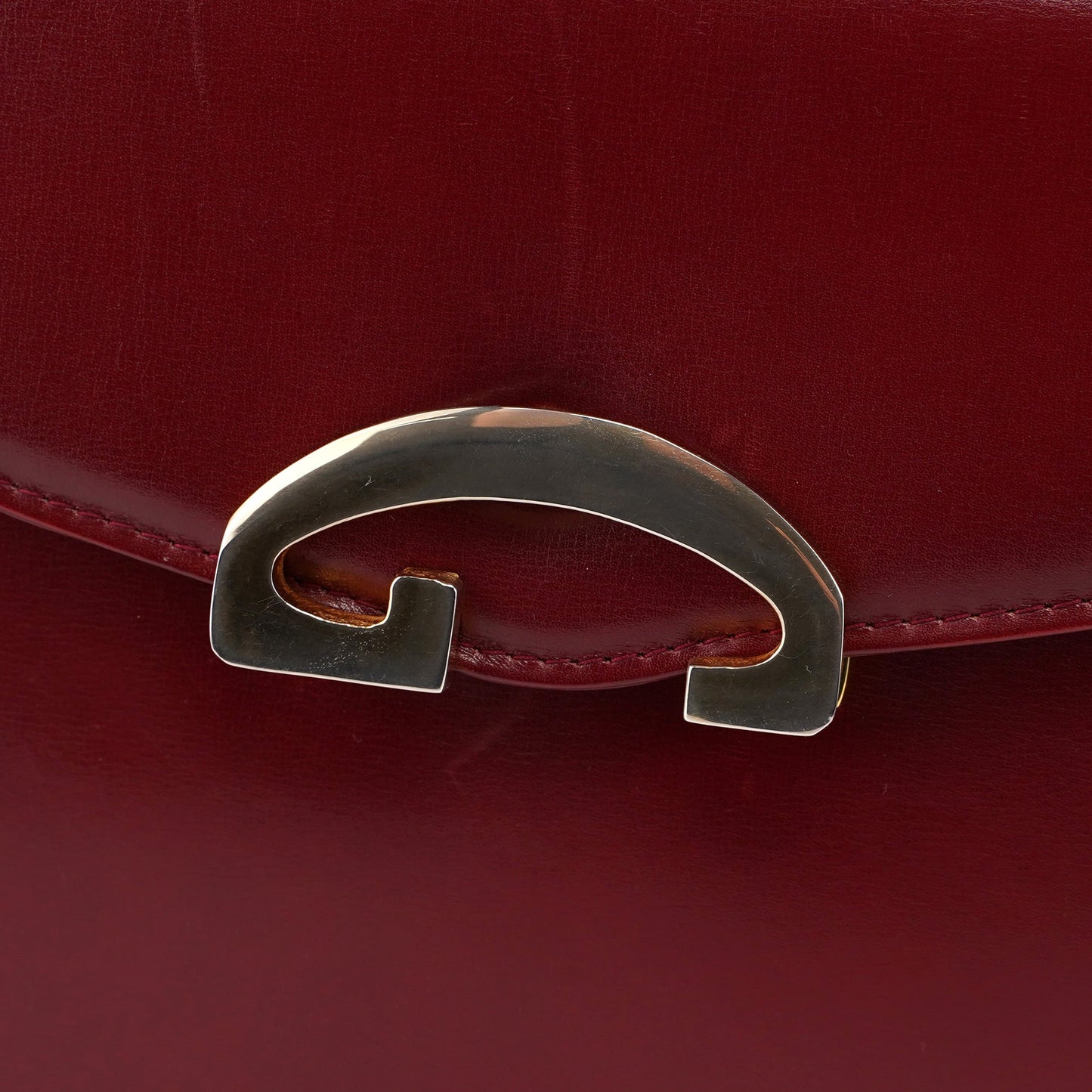 Vintage Burgundy Calfskin G Shoulder Bag