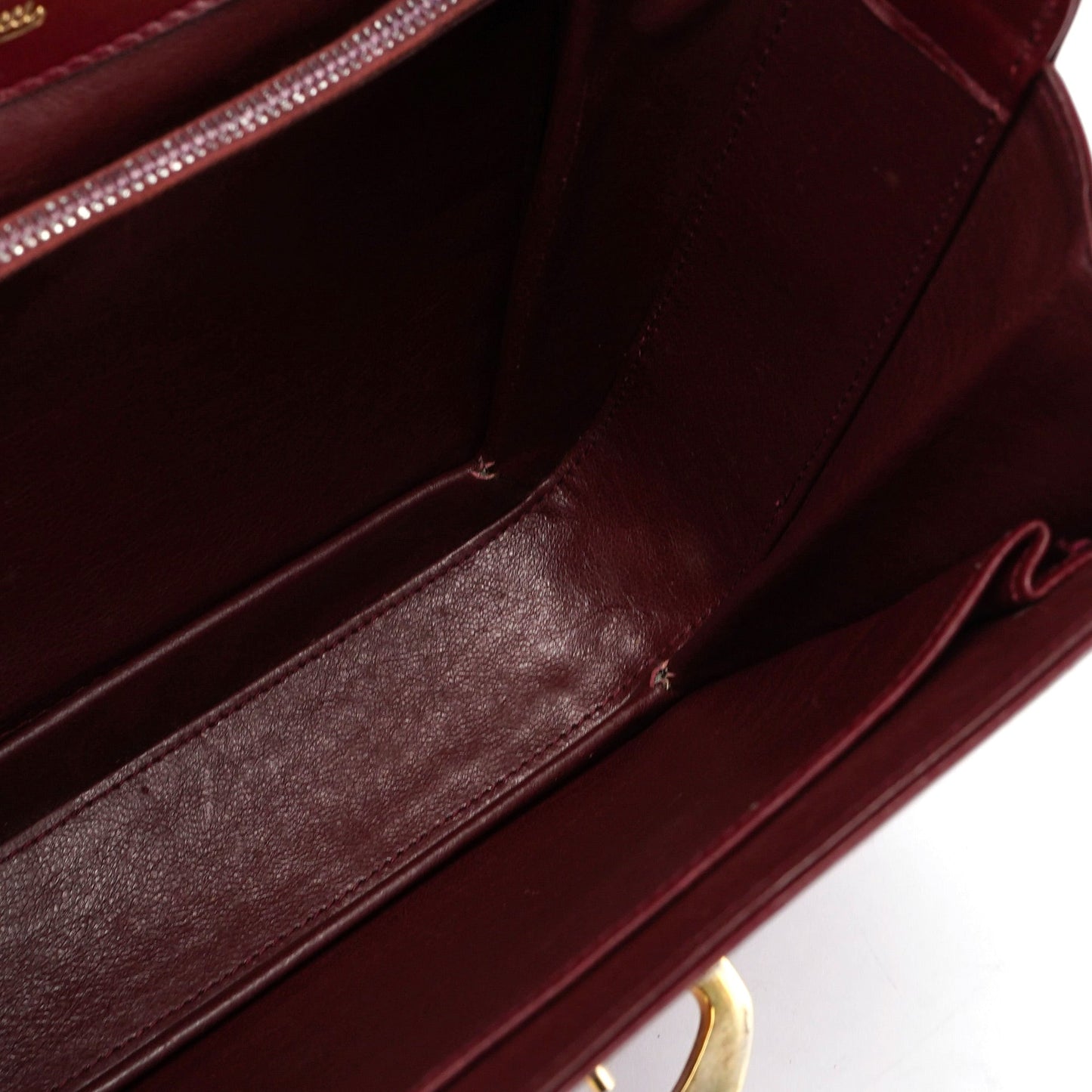Vintage Burgundy Calfskin G Shoulder Bag