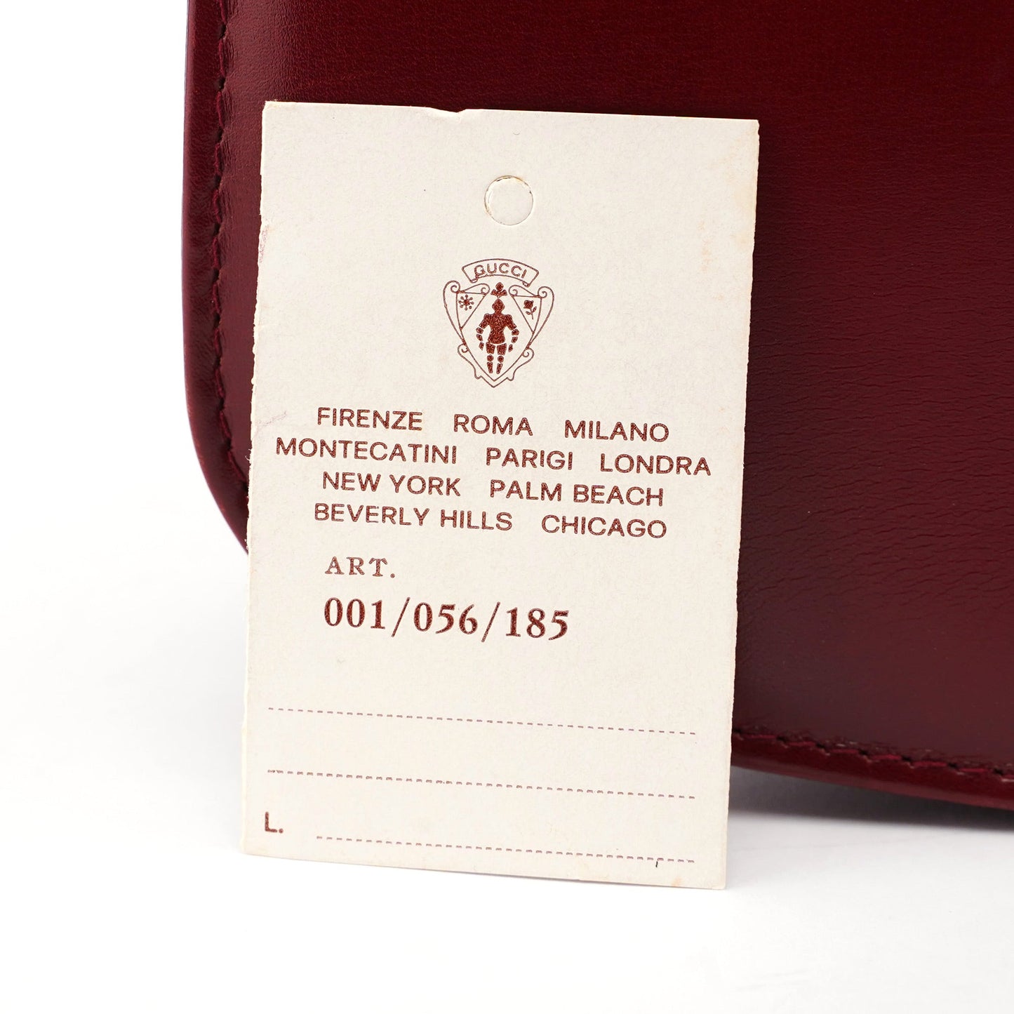 Vintage Burgundy Calfskin G Shoulder Bag