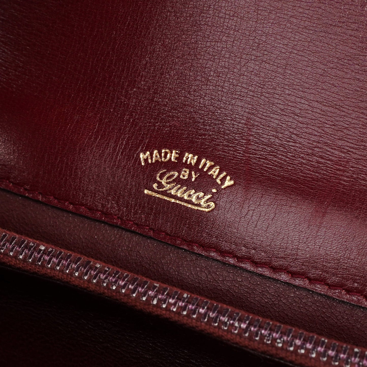 Vintage Burgundy Calfskin G Shoulder Bag