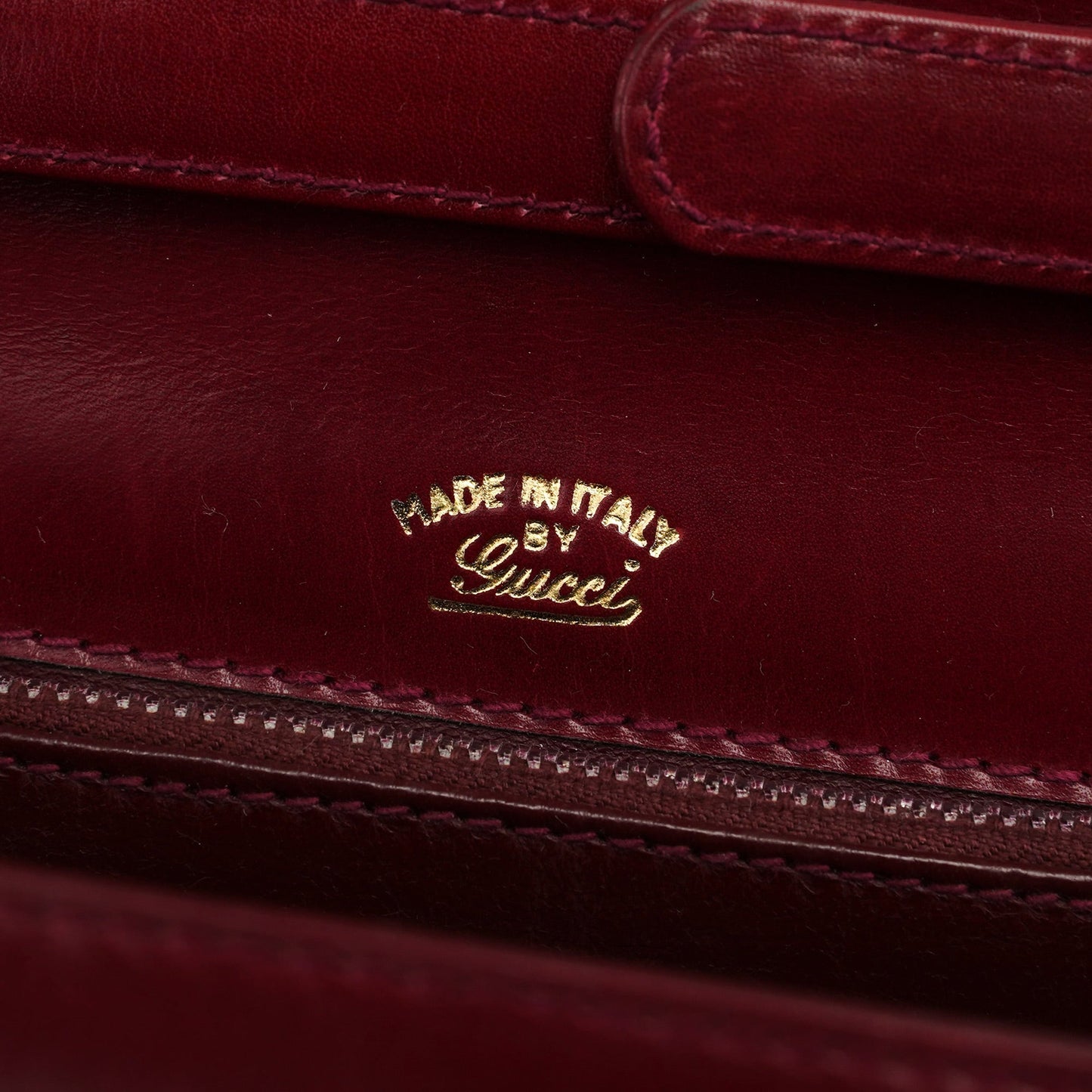 Vintage Burgundy Calfskin G Shoulder Bag