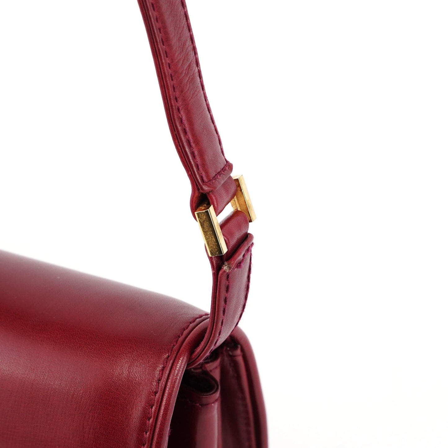 Vintage Burgundy Calfskin G Shoulder Bag