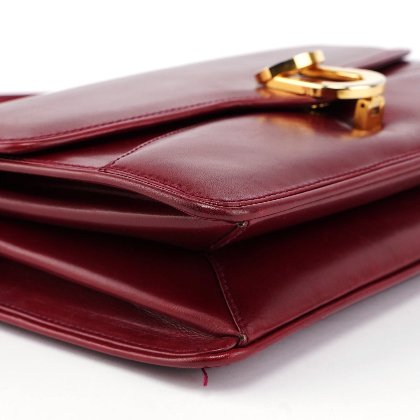 Vintage Burgundy Calfskin G Shoulder Bag