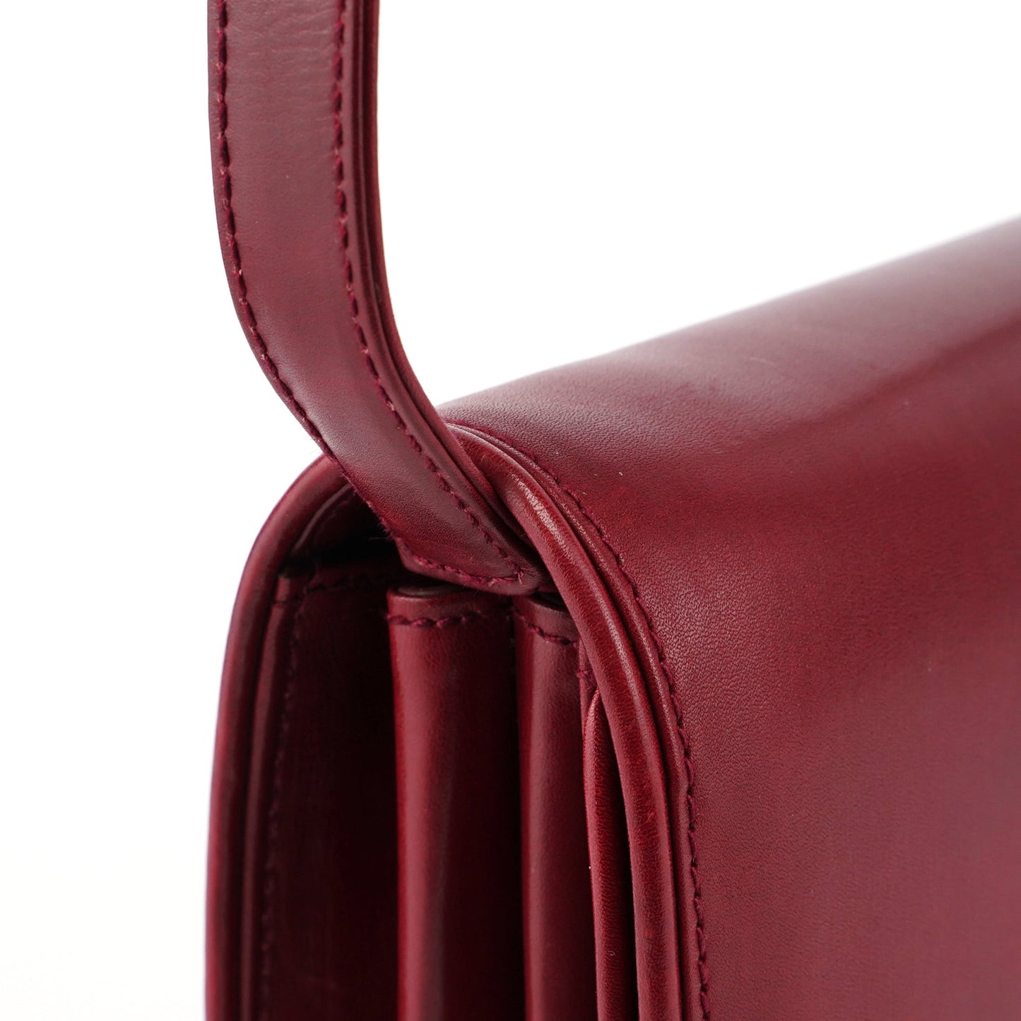 Vintage Burgundy Calfskin G Shoulder Bag