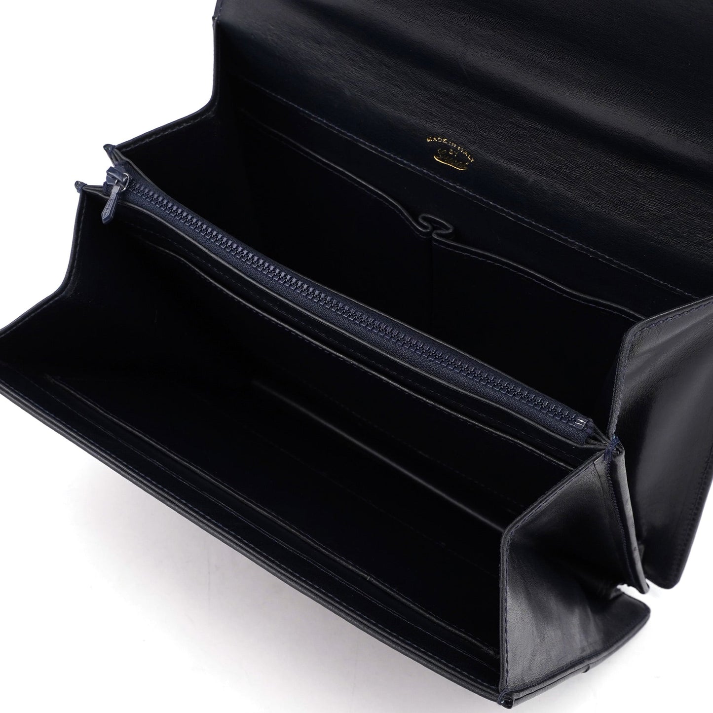 Vintage Navy Calfskin Top Handle Bag