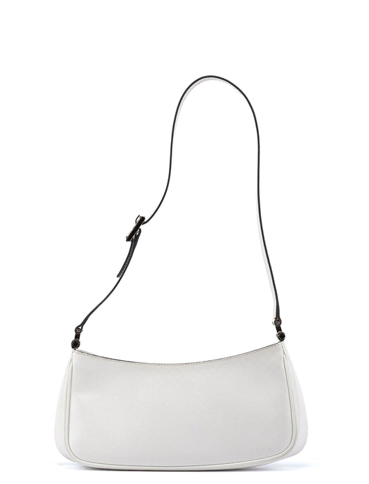 White Leather Micro GG Shoulder Bag