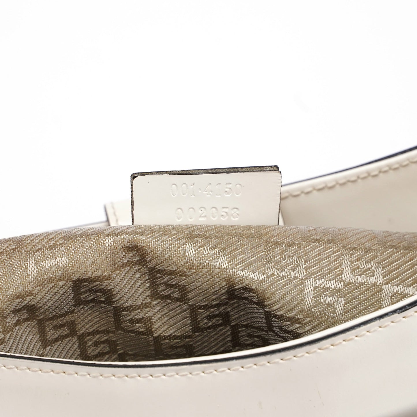 White Patent Leather Jackie Shoulder Bag