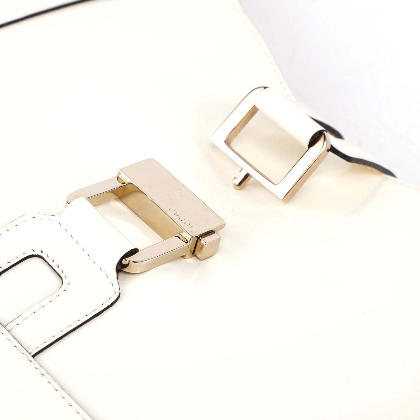 White Patent Leather Jackie Shoulder Bag