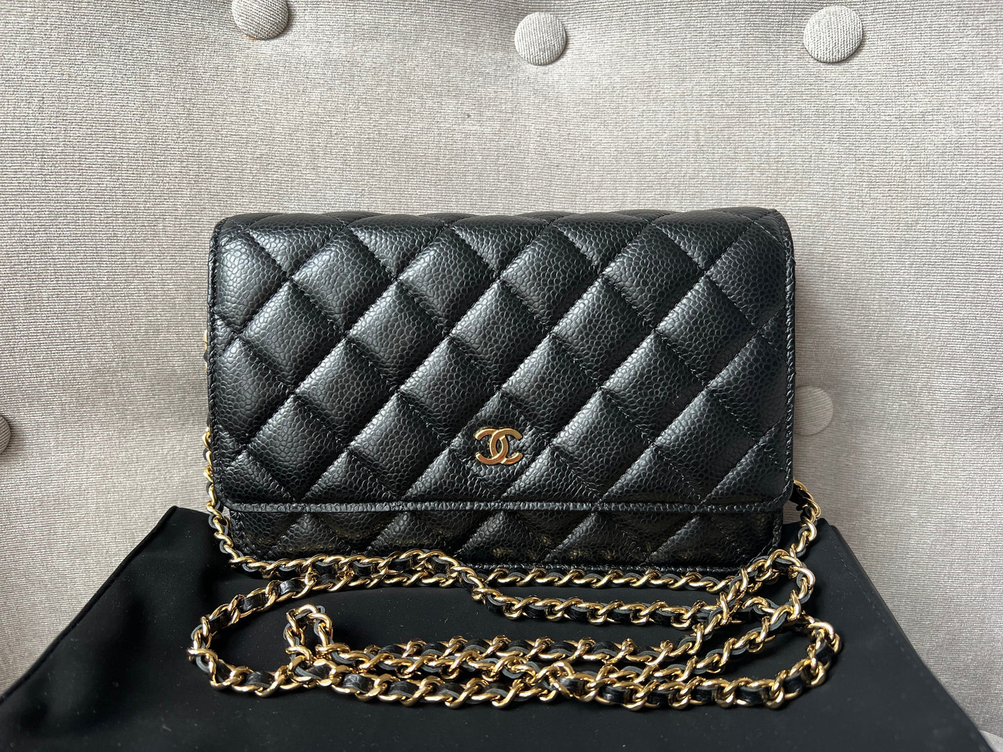 Chanel Black Caviar Wallet on Chain (RRP £2,810)