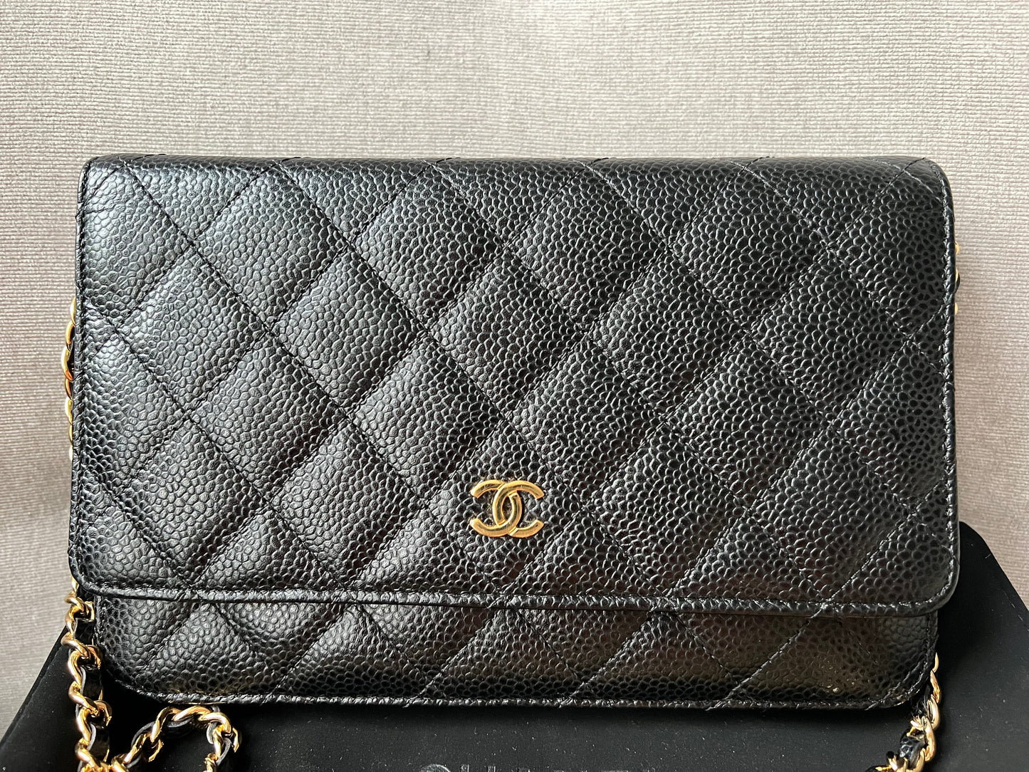 Chanel Black Caviar Wallet on Chain (RRP £2,810)