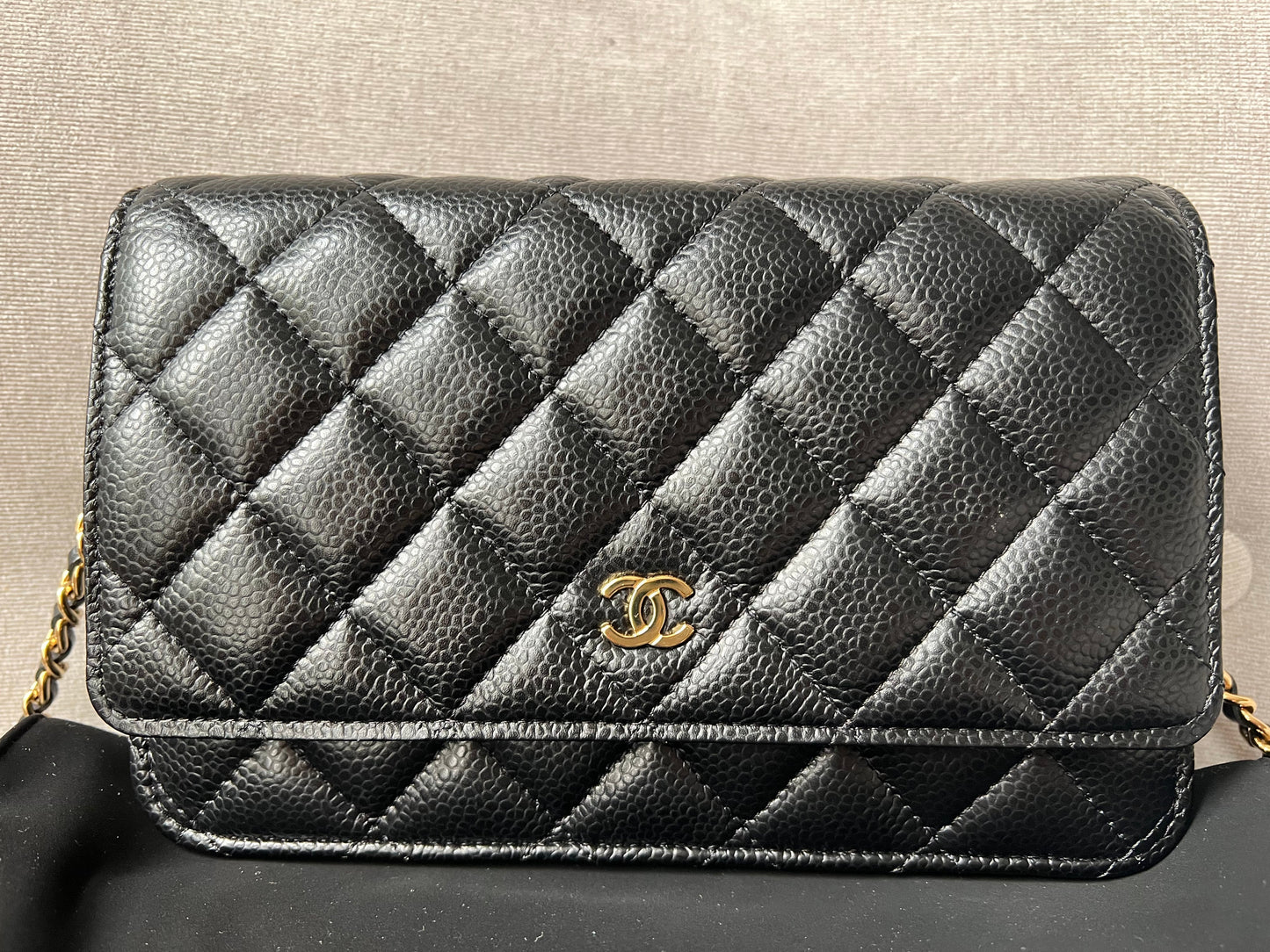 Chanel Black Caviar Wallet on Chain (RRP £2,810)