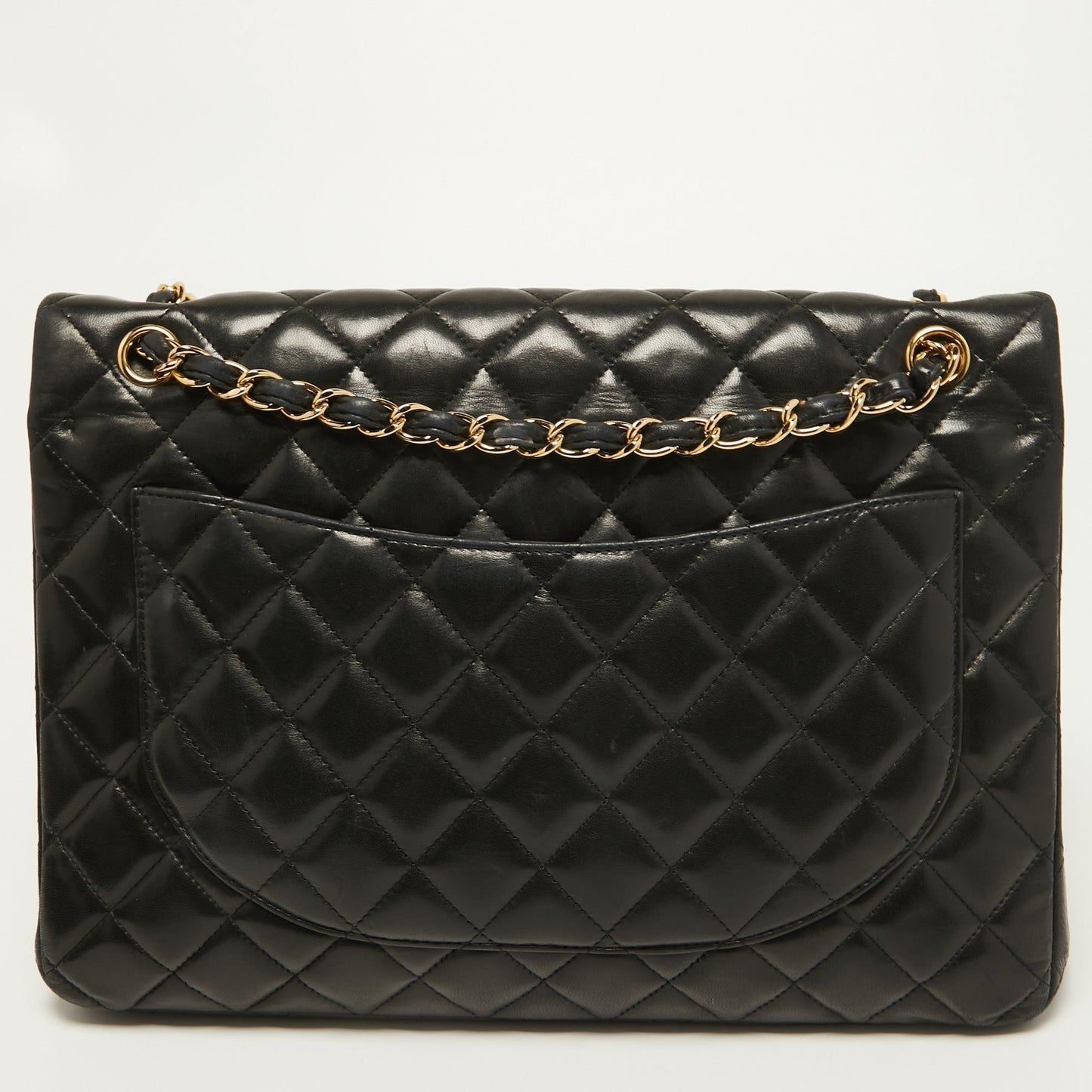 Chanel Black Quilted Leather Maxi Classic Double Flap Bag